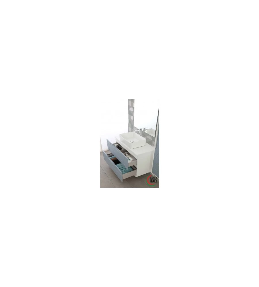 MOBILE BAGNO SOSPESO "FURORE" AZZURRO, 90X46X58,5 CM