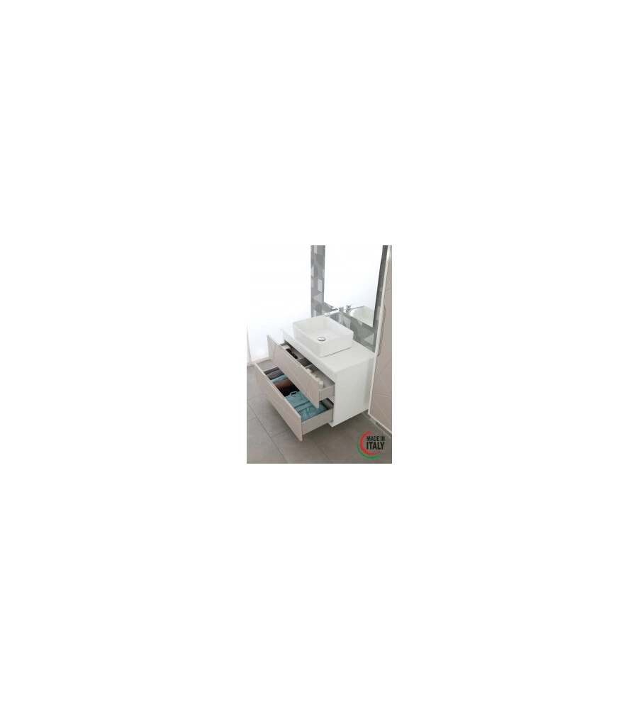 MOBILE BAGNO SOSPESO "FURORE" TORTORA, 90X46X58,5 CM