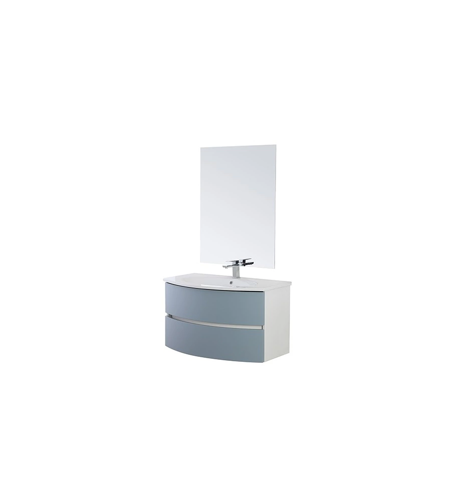 MOBILE BAGNO SOSPESO "MAIORI" AZZURRO POLVERE, 91,5X51X50 CM
