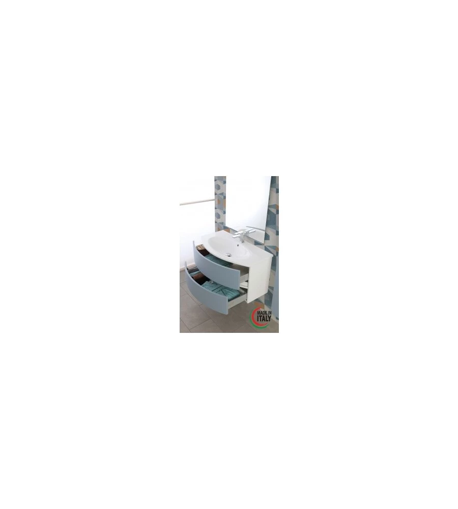 MOBILE BAGNO SOSPESO "MAIORI" AZZURRO POLVERE, 91,5X51X50 CM