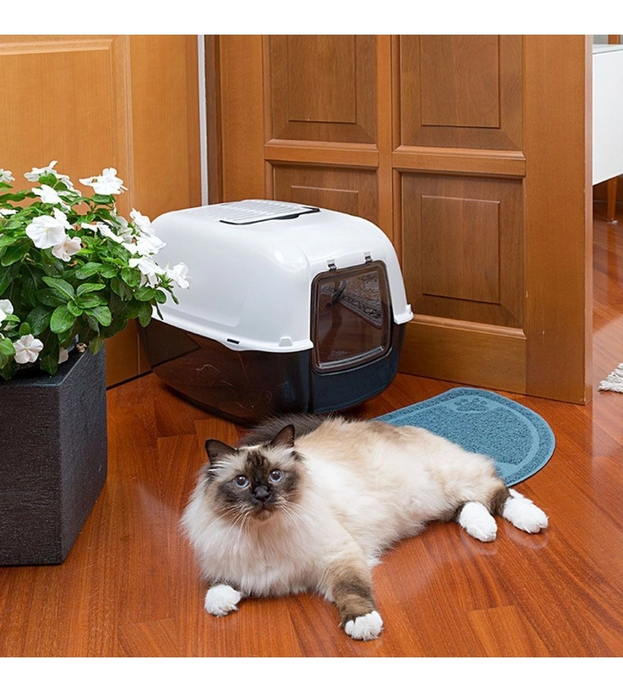 LETTIERA TOILETTE GATTO CHIUSA FERPLAST "PRIMA" NERO 39,5X52,5X38 CM