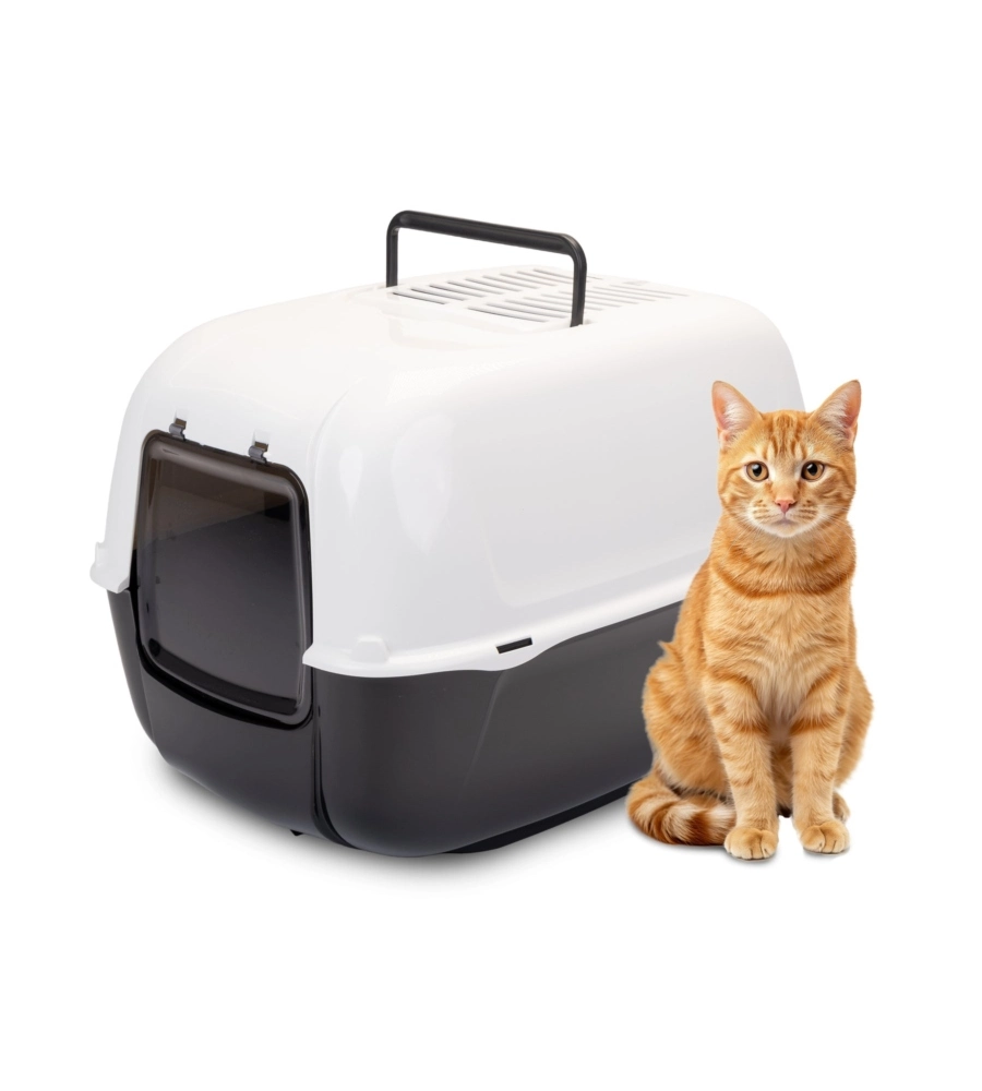 LETTIERA TOILETTE GATTO CHIUSA FERPLAST "PRIMA" NERO 39,5X52,5X38 CM