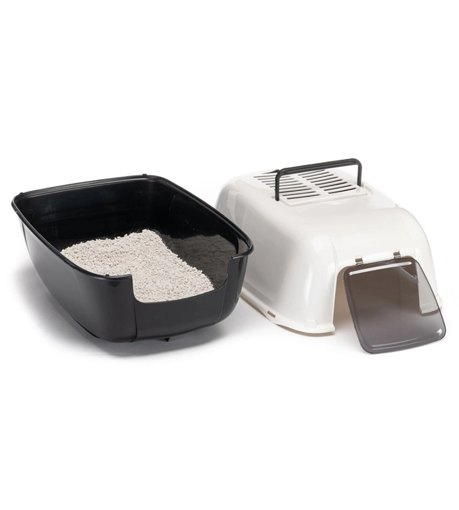 LETTIERA TOILETTE GATTO CHIUSA FERPLAST "PRIMA" NERO 39,5X52,5X38 CM