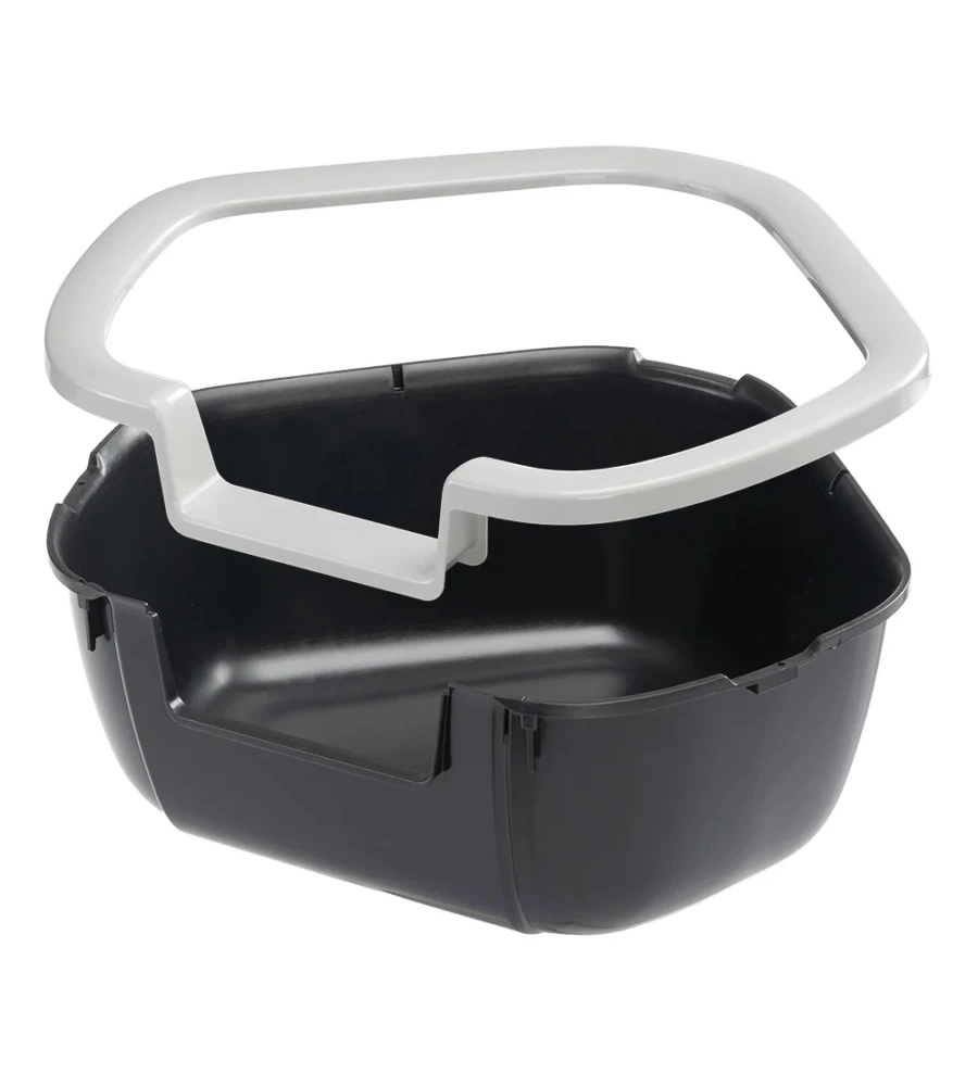 LETTIERA TOILETTE GATTO ANGOLARE APERTA FERPLAST "DAMA" NERO 57,5X51,5X22 CM