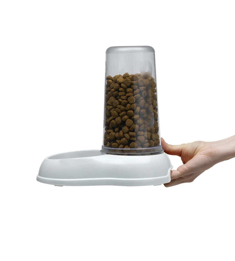 DISTRIBUTORE DI CIBO O ACQUA PER CANI E GATTI "AZIMUT 600", BIANCO - FERPLAST