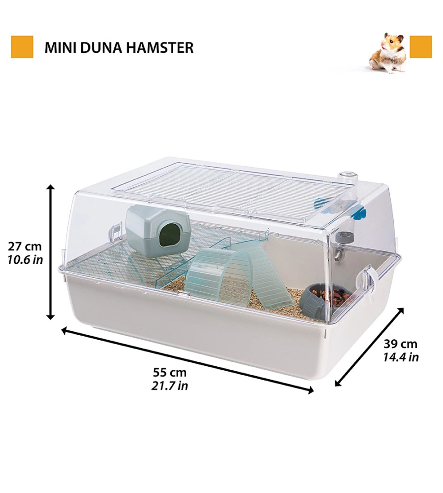 GABBIA PER CRICETI "MINI DUNA", 55X39X27 CM - FERPLAST