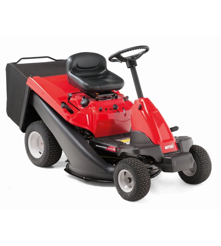 TRATTORINO TAGLIAERBA A SCOPPIOMTD "OPTIMA MINI-RIDER 76 RDE" TAGLIO 76 CM 382 CC - CON CESTO DI RACCOLTA
