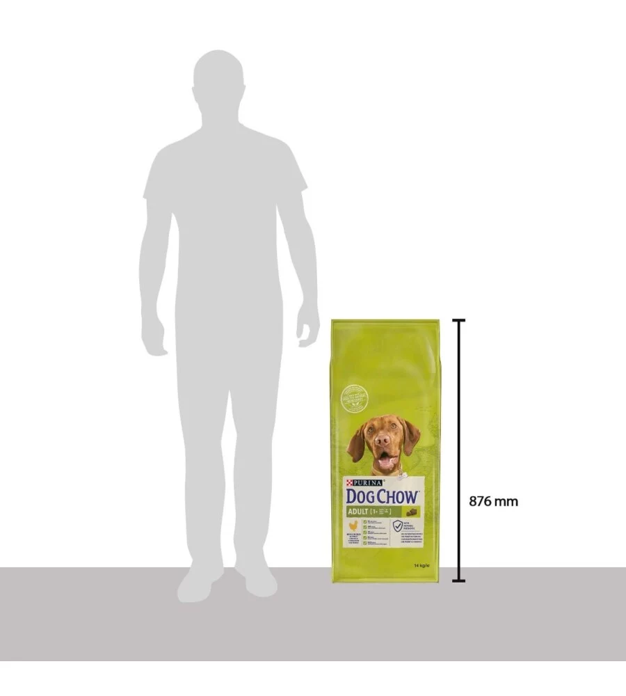 CROCCHETTE PER CANI PURINA "DOG CHOW" ADULTO DI TUTTE LE TAGLIE CON POLLO 14 KG