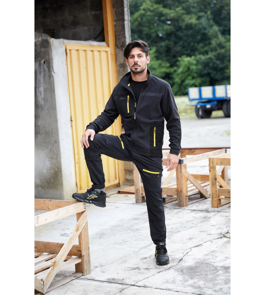 PANTALONE DA LAVORO U POWER "HORIZON" BLACK CARBON, TG S