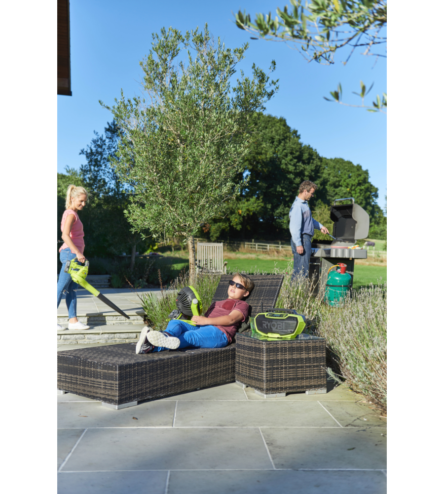 STEREO A BATTERIA RYOBI "R18RH-0" CON BLUETOOTH, SOLO CORPO MACCHINA