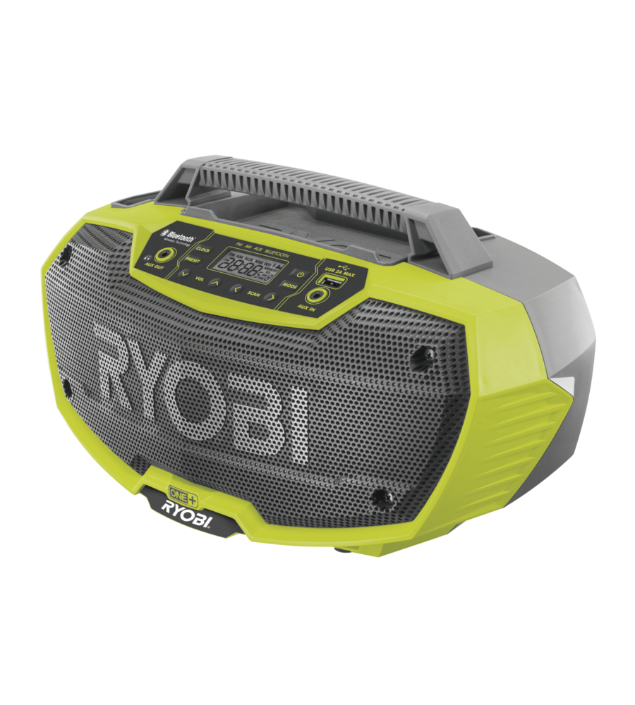 STEREO A BATTERIA RYOBI "R18RH-0" CON BLUETOOTH, SOLO CORPO MACCHINA