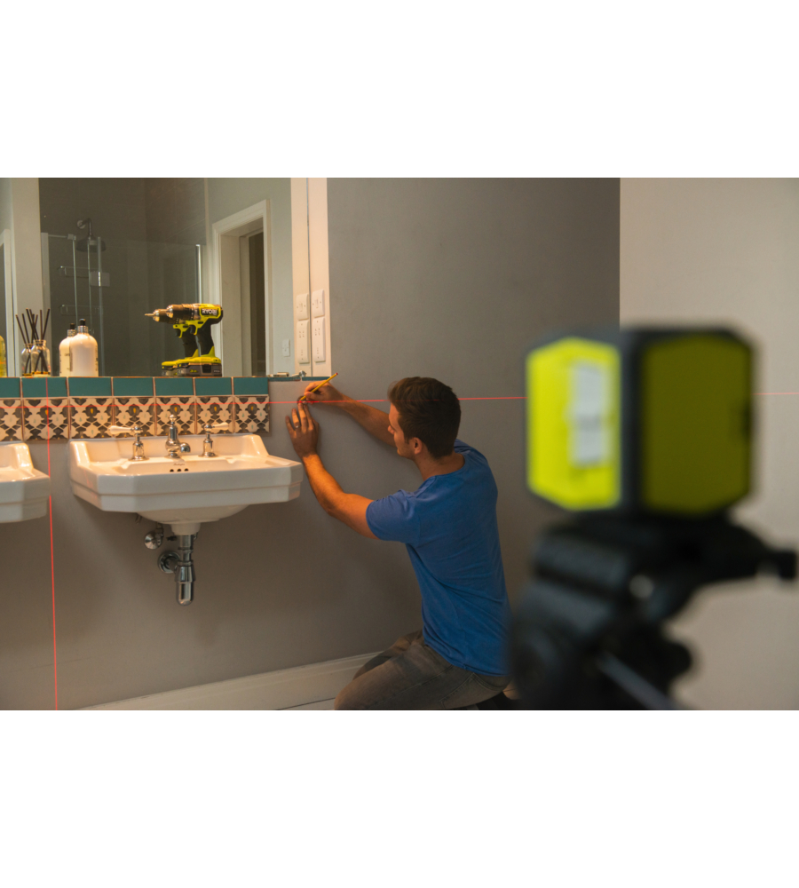 LIVELLA LASER ROSSO A 2 LINEE RBCLLR1 - RYOBI