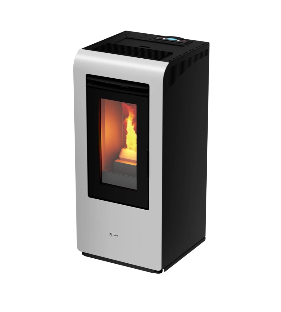 STUFA A PELLET CANALIZZATA CANADIAN STOVE "VANCOUVER 10C" BIANCO 8,7 KW