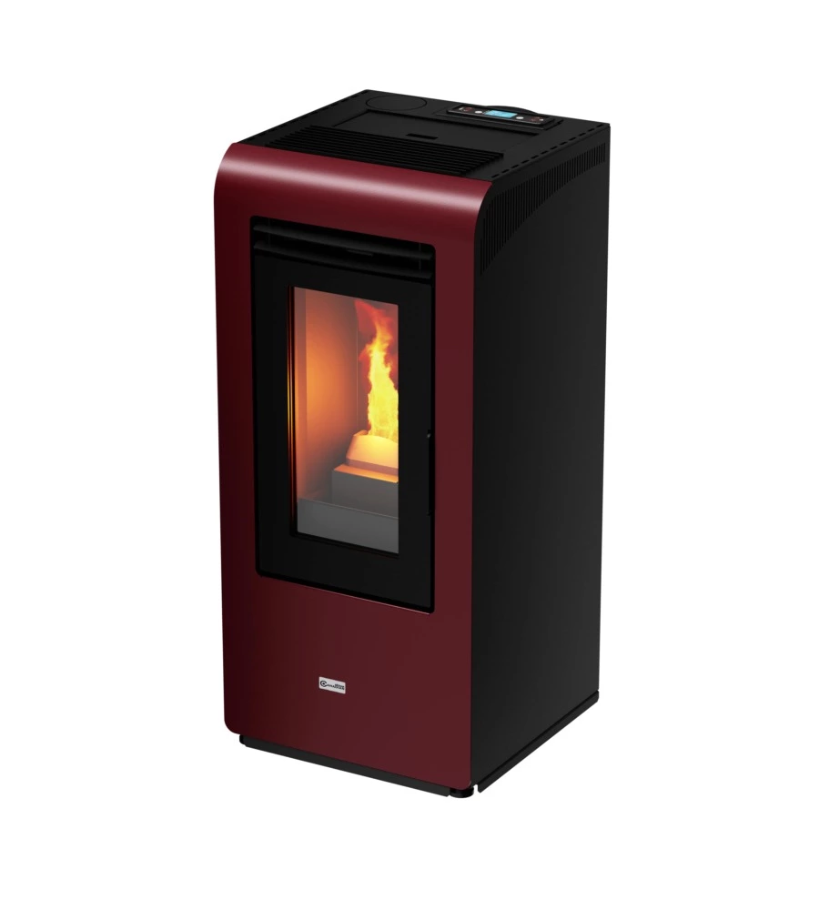 STUFA A PELLET CANALIZZATA CANADIAN STOVE "VANCOUVER 10C" BORDEAUX 8,7 KW