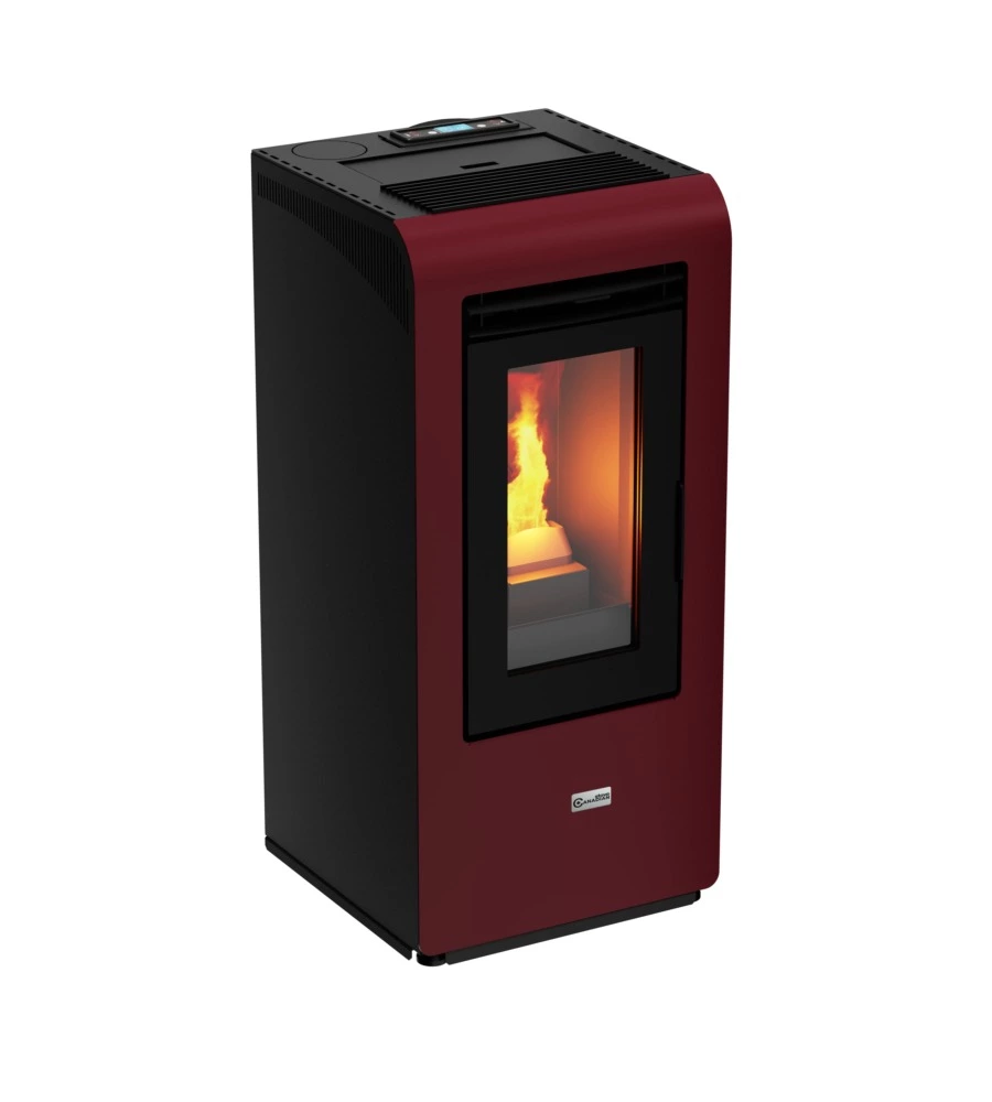 STUFA A PELLET CANALIZZATA CANADIAN STOVE "VANCOUVER 10C" BORDEAUX 8,7 KW
