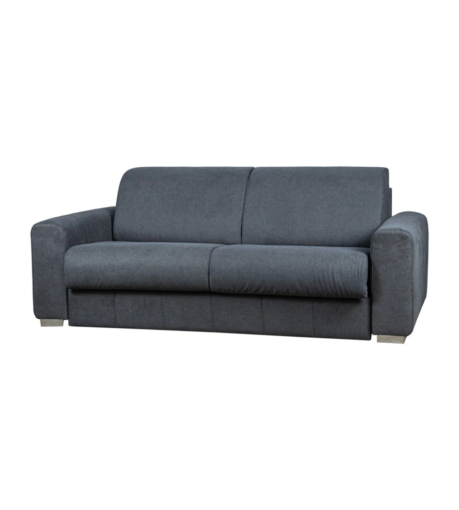 DIVANO LETTO BELLAHOME "LEO" 2 POSTI TESSUTO GRIGIO ANTRACITE, 206X102X90 CM