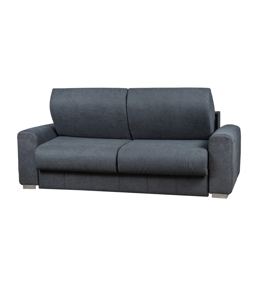 DIVANO LETTO BELLAHOME "LEO" 2 POSTI TESSUTO GRIGIO ANTRACITE, 206X102X90 CM