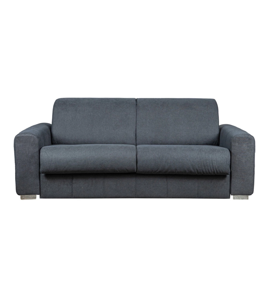 DIVANO LETTO BELLAHOME "LEO" 2 POSTI TESSUTO GRIGIO ANTRACITE, 206X102X90 CM