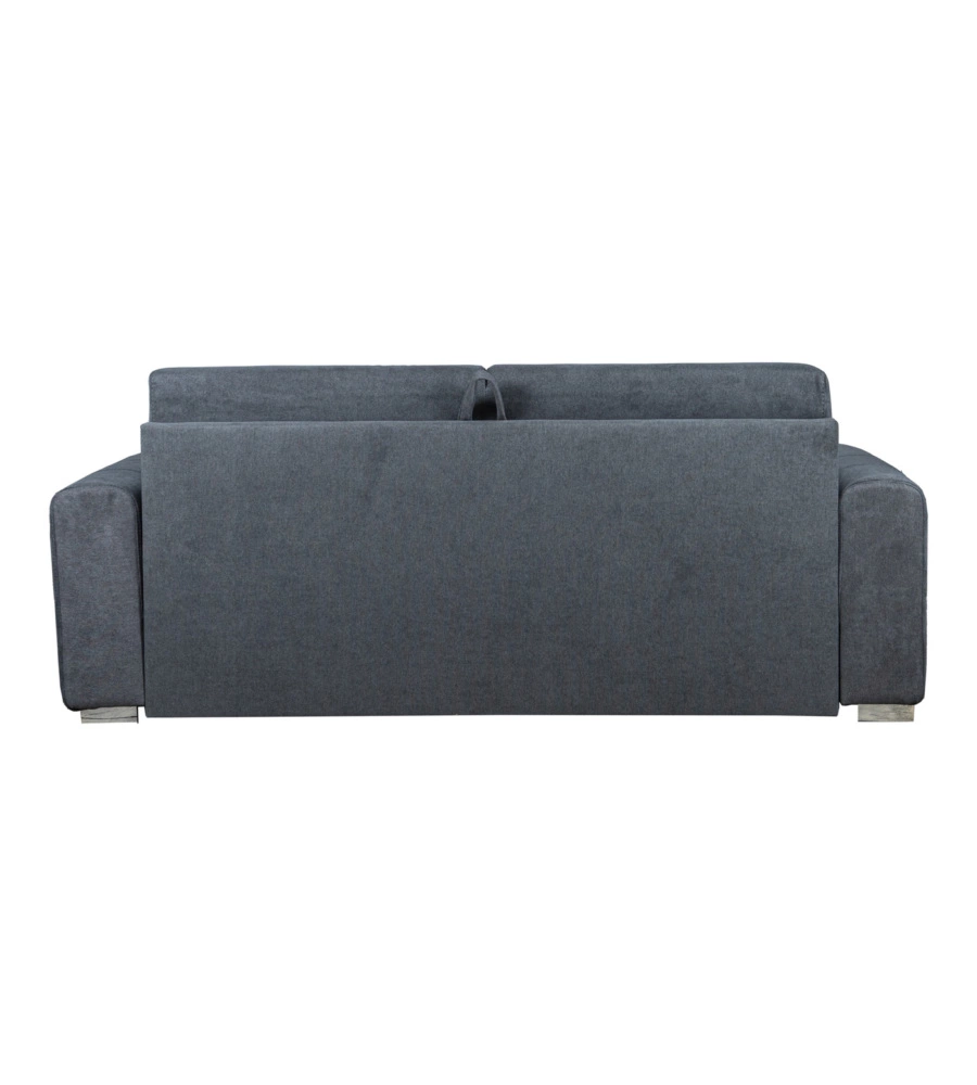 DIVANO LETTO BELLAHOME "LEO" 2 POSTI TESSUTO GRIGIO ANTRACITE, 206X102X90 CM
