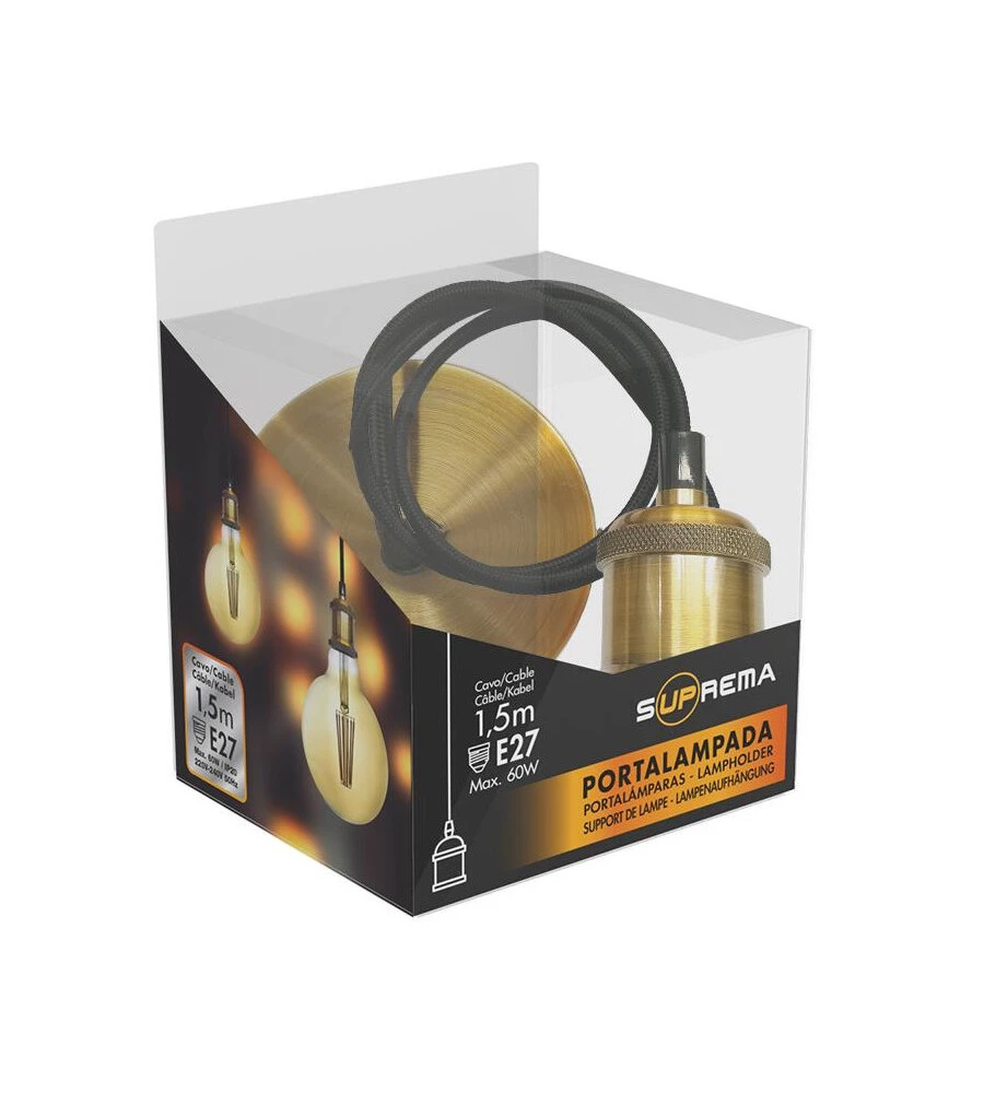 LAMPADA A SOSPENSIONE "PENDEL" OTTONE 1,5 MT, E27