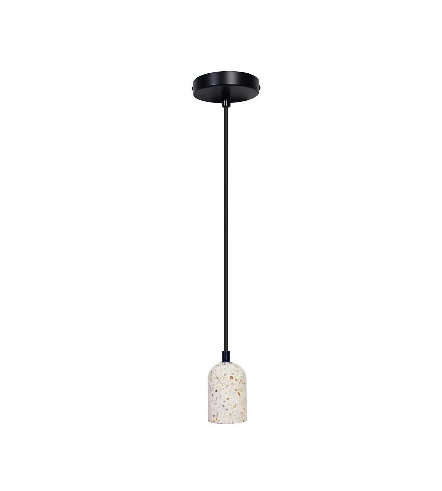 LAMPADA A SOSPENSIONE CEMENTO BIANCA 1,5 MT, E27