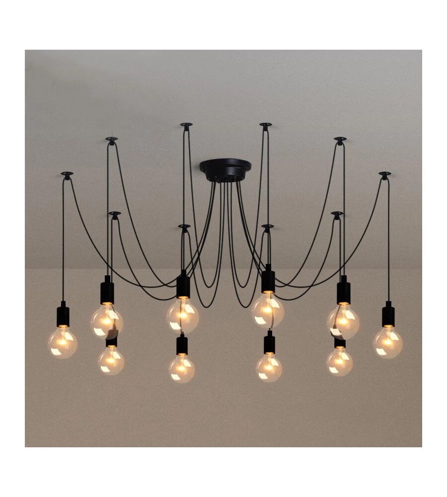 LAMPADARIO "SPIDER" 10 BRACCI, E27