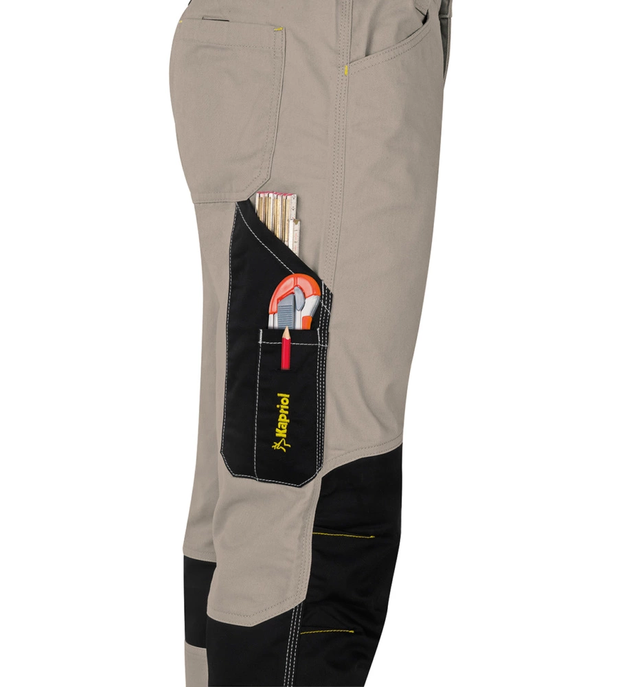 PANTALONI DA LAVORO KAVIR BEIGE/NERO, TG XXL - KAPRIOL