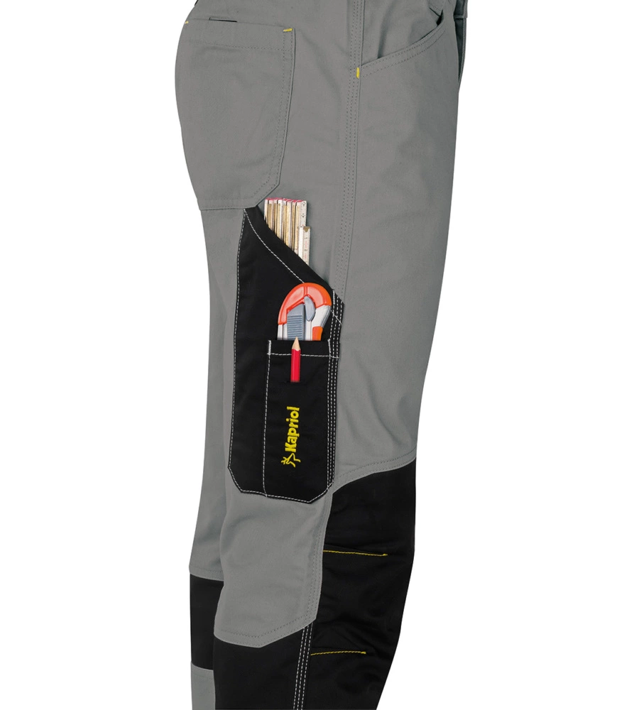 PANTALONI DA LAVORO KAVIR GRIGIO/NERO, TG XXL - KAPRIOL