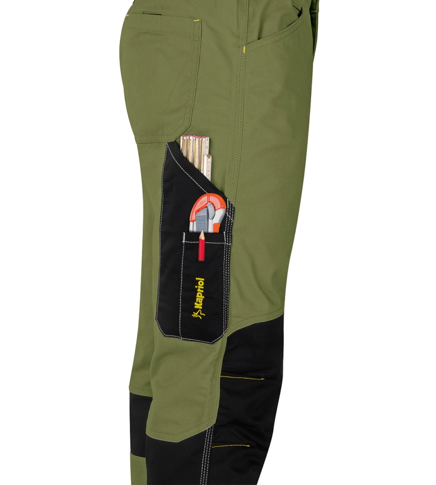 PANTALONI DA LAVORO KAVIR VERDE/NERO, TG L - KAPRIOL