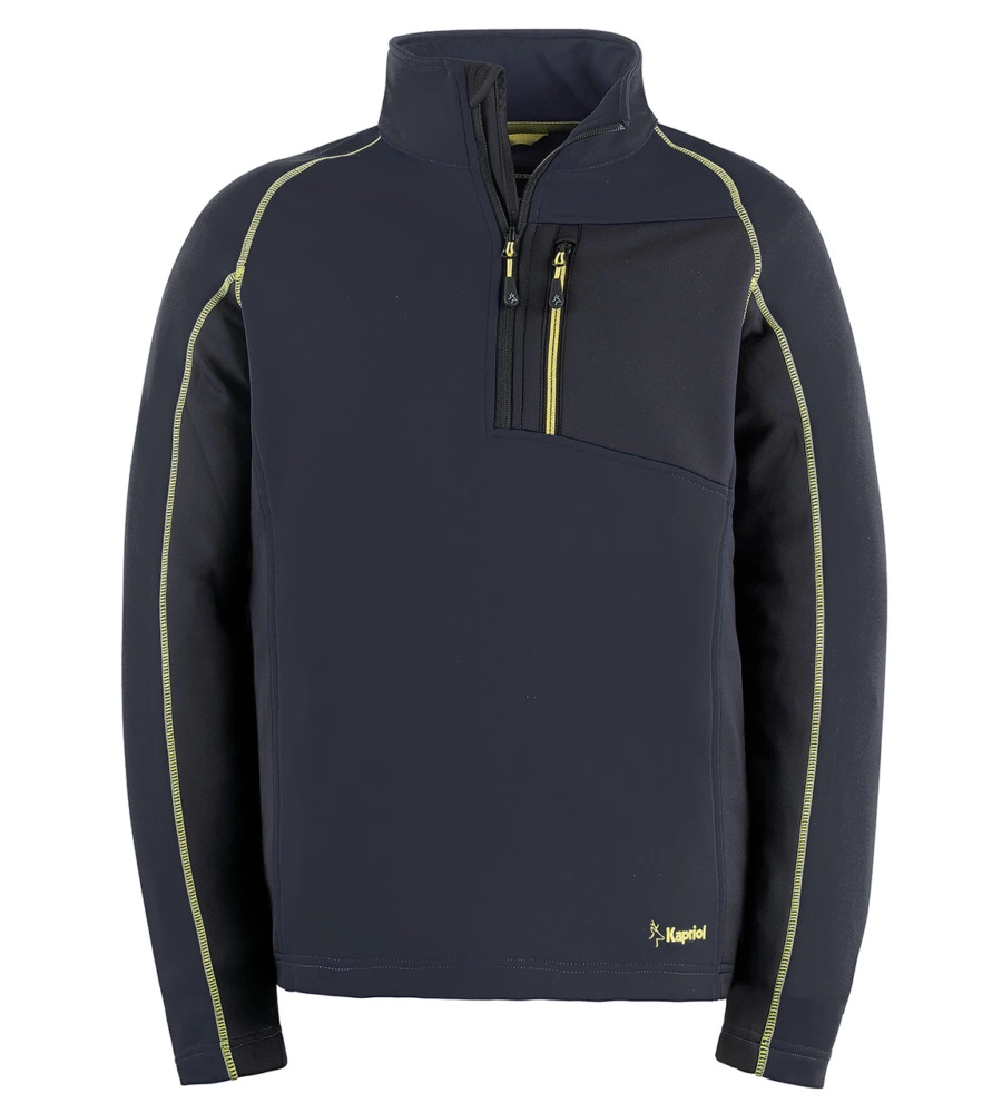 FELPA DA LAVORO FLEECE TECH NERO, TG L - KAPRIOL