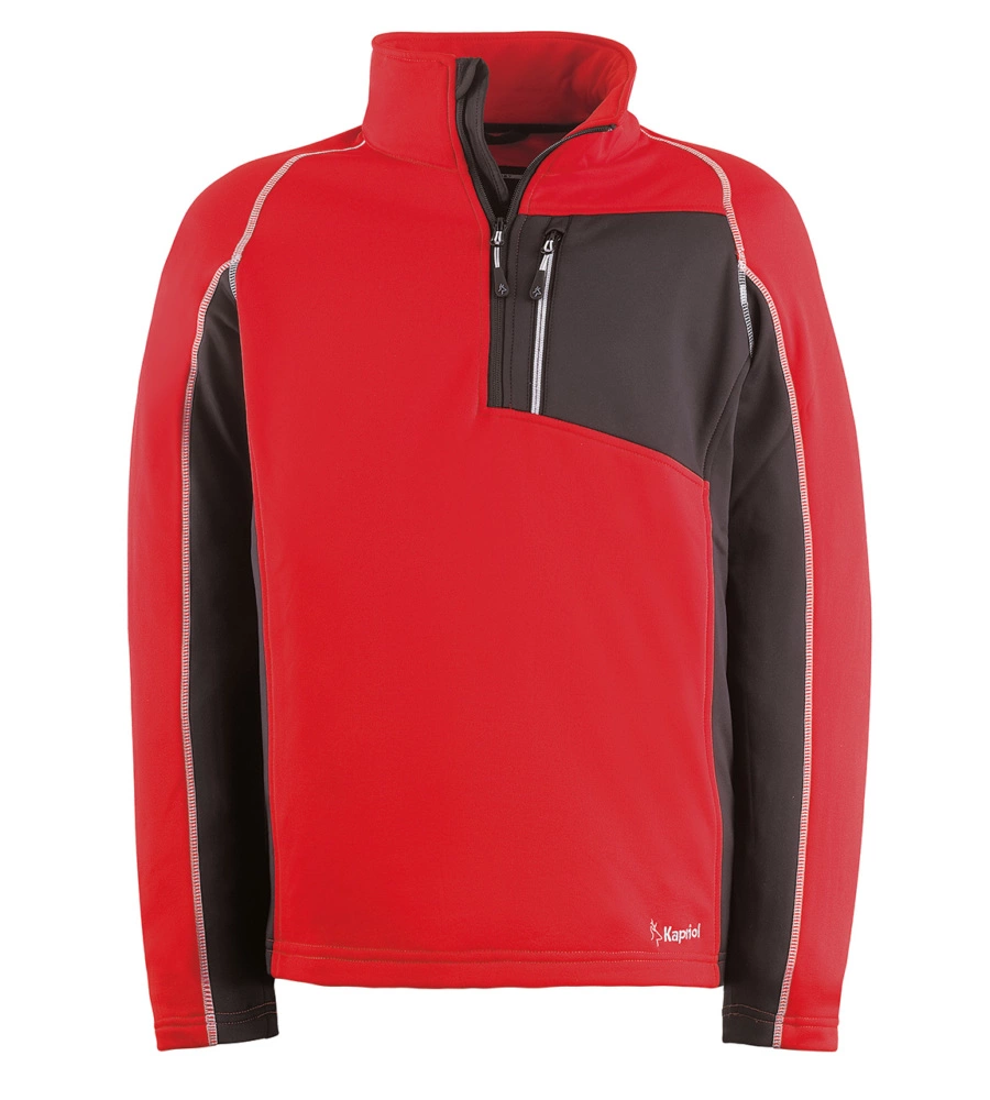FELPA DA LAVORO FLEECE TECH ROSSO, TG XXL - KAPRIOL