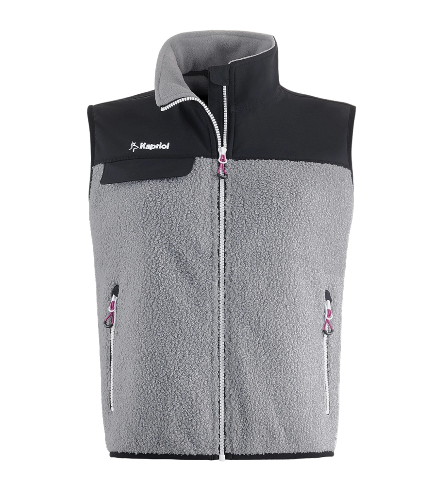 GILET DA LAVORO WOOL DONNA GRIGIO CHIARO, TG S - KAPRIOL