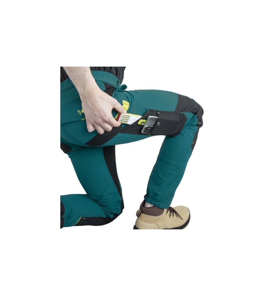 PANTALONI DA LAVORO CARPENTER  PETROLIO/NERO, TG XXXL - KAPRIOL