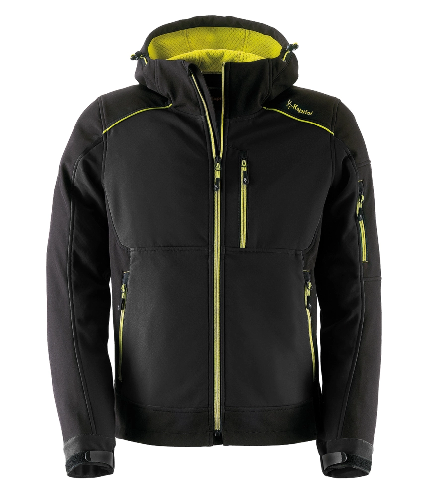 GIACCA DA LAVORO SOFTSHELL DYNAMIC NERO, TG M - KAPRIOL
