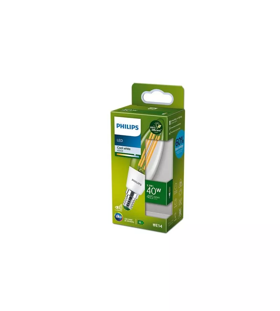 LAMPADINA LED PHILIPS OLIVA E LUSTRE 2,3W 4000K, E27
