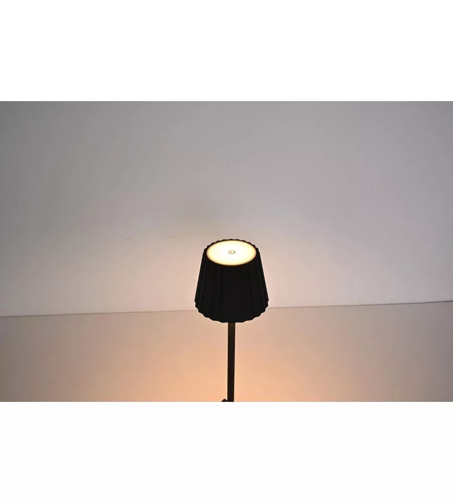 LAMPADA DA TAVOLO LED RICARICABILE ESSENZA NERA 3,5W