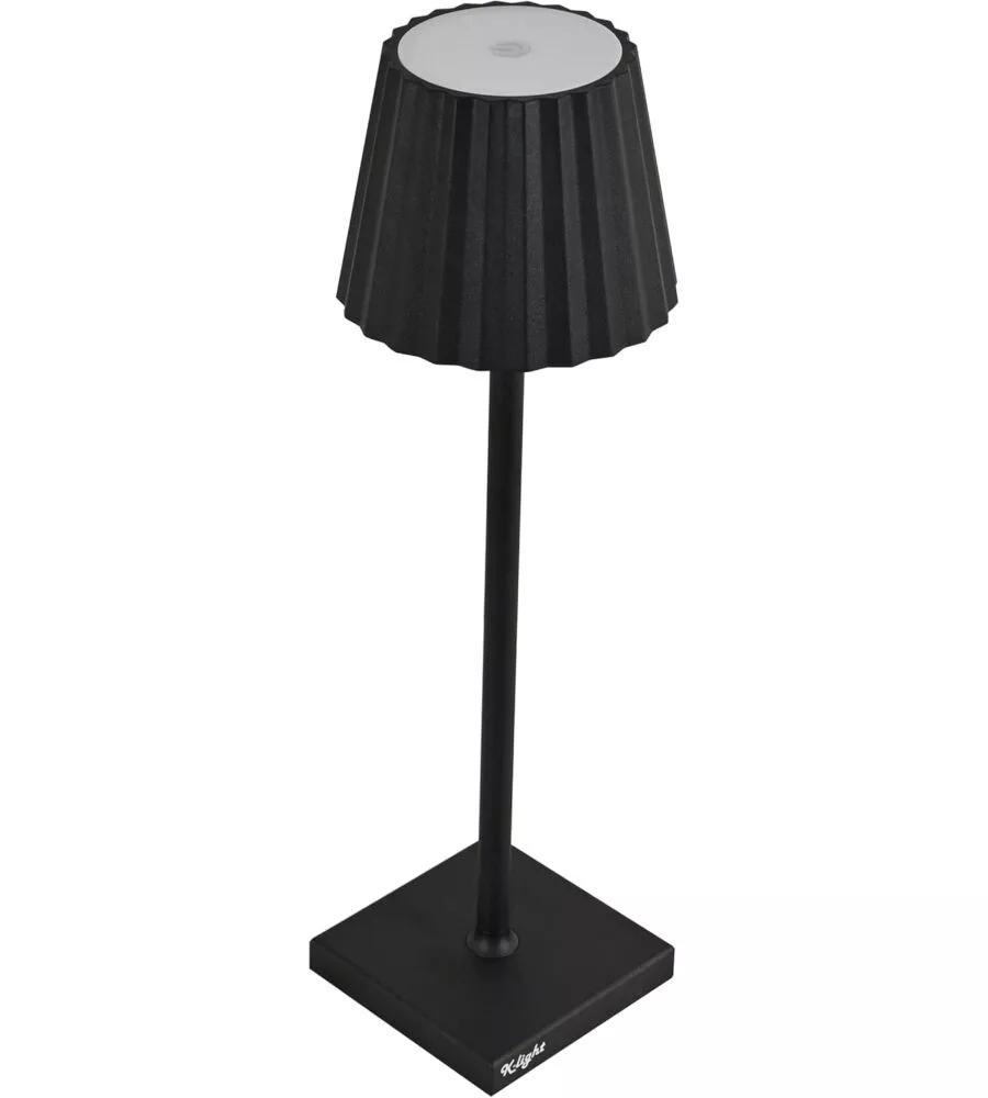 LAMPADA DA TAVOLO LED RICARICABILE ESSENZA NERA 3,5W