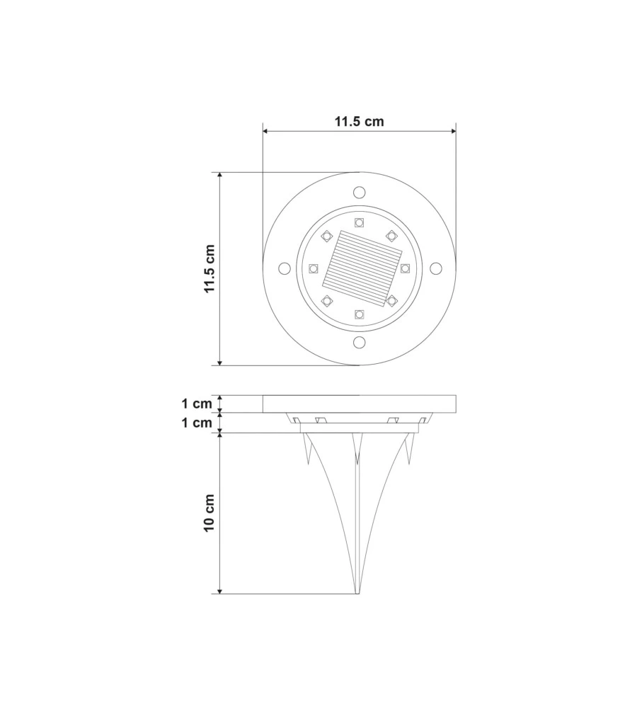 LUCE SOLARE SEGNAPASSI A LED CON SENSORE - 10 LUMEN - 1.2 V