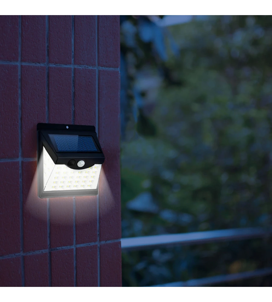 LANTERNA SOLARE LED CON SENSORE DI MOVIMENTO E CREPUSCOLARE - 40 LED