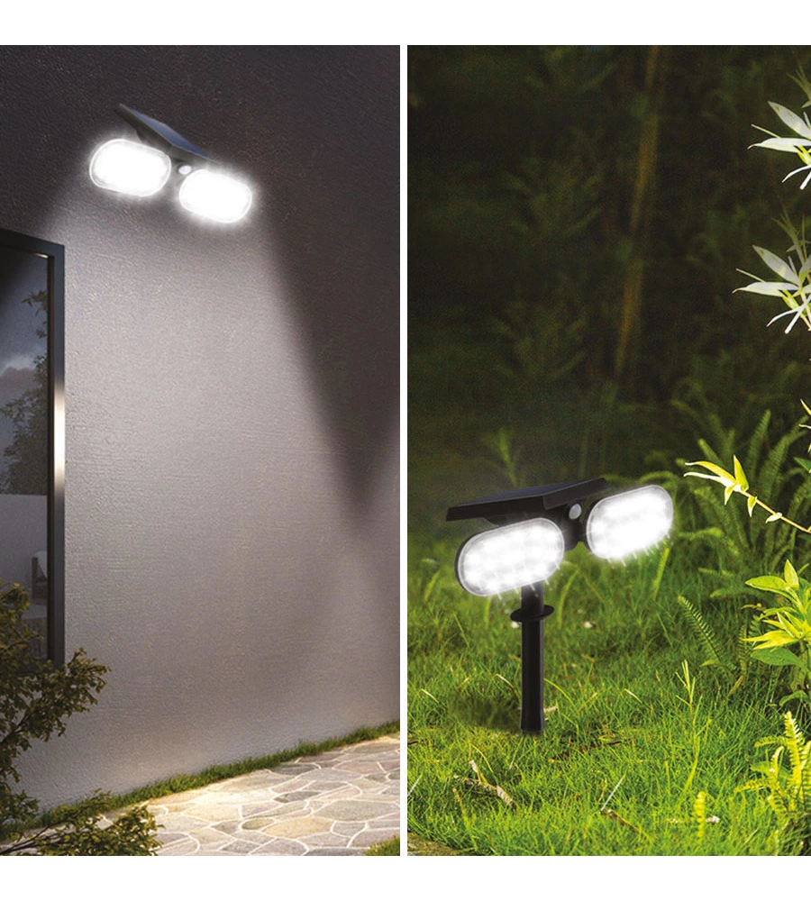PICCHETTO A LED SOLARE CON SENSORE DI MOVIMENTO - 32 LED