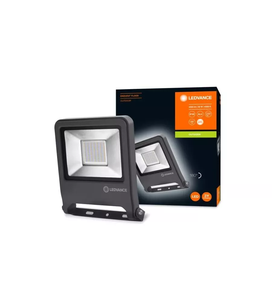 PROIETTORE LED DA ESTERNO ESSENTIAL - 50W 4000K GRIGIO