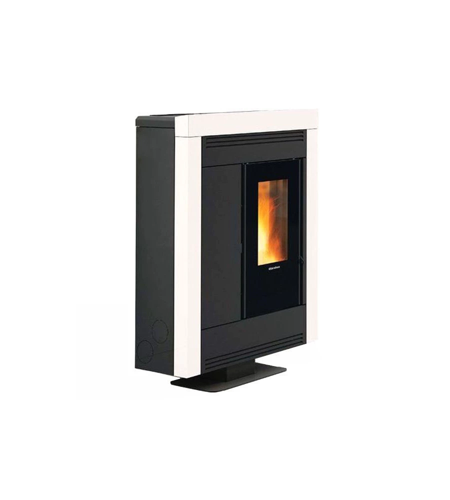 STUFA A PELLET  LA NORDICA + EXTRAFLAME "SOUVENIR STEEL EVO" BIANCO 10 KW