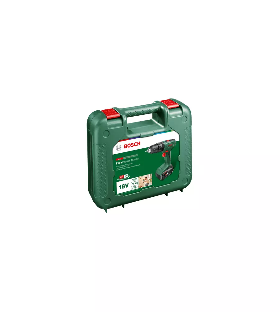 KIT VALIGETTA TRAPANO AVVITATORE A BATTERIA BOSCH "EASYDRILL" 40 NM 18V 2AH