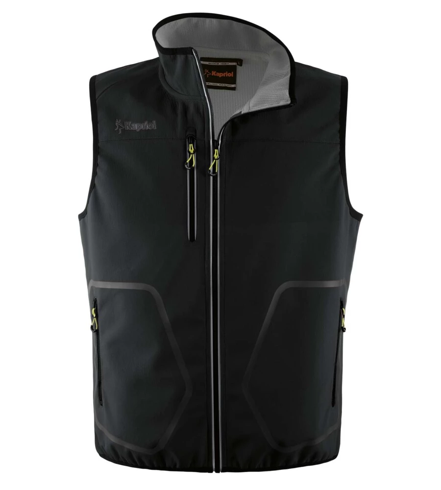 GILET DA LAVORO KAPRIOL "TECH" COLORE NERO/SILVER, TG XL