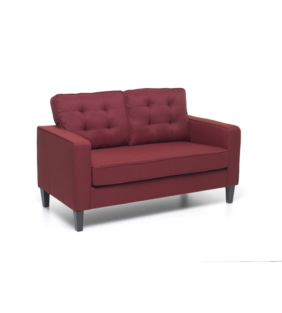 DIVANO "RIVER" 2 POSTI ROSSO, 145X78X95 CM