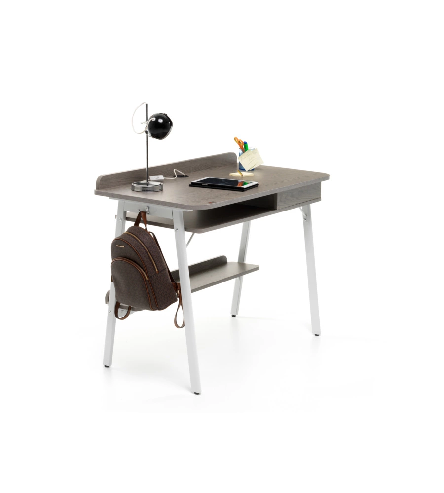 SCRIVANIA "COMPACT" GRIGIO, 100X55X82 CM