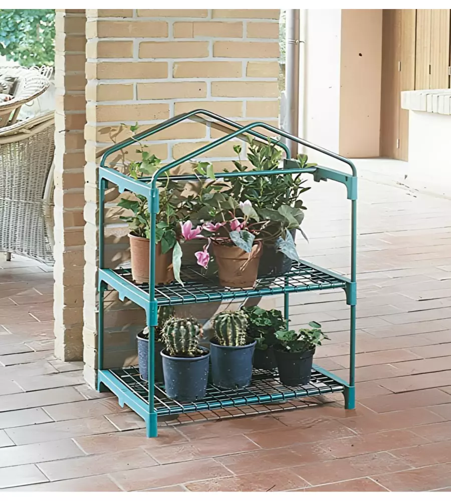 SERRA DA GIARDINO VERDEMAX "AZALEA" CON 2 RIPIANI 70X50X92 CM