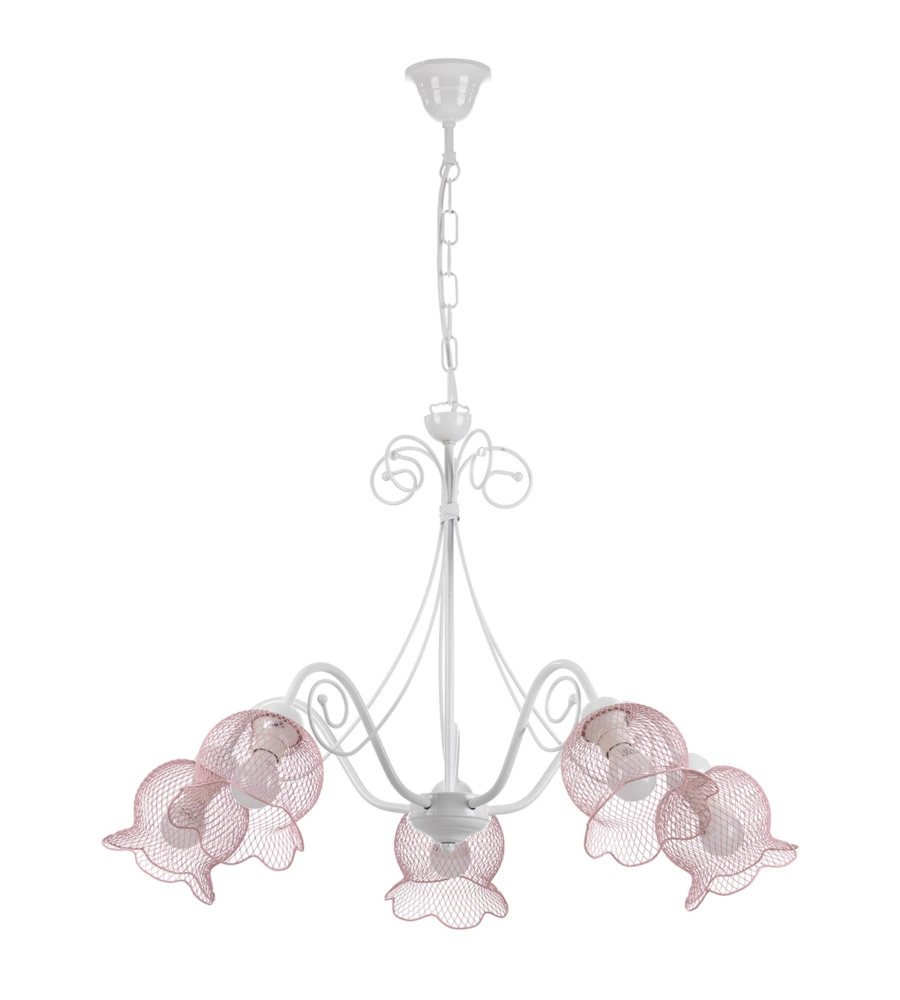 LAMPADA A SOSPENSIONE "MIA" BIANCO E ROSA, E14