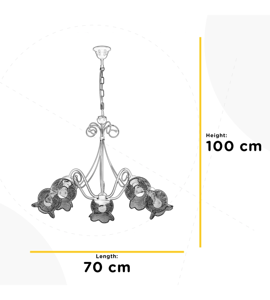 LAMPADA A SOSPENSIONE "MIA" BIANCO E ROSA, E14