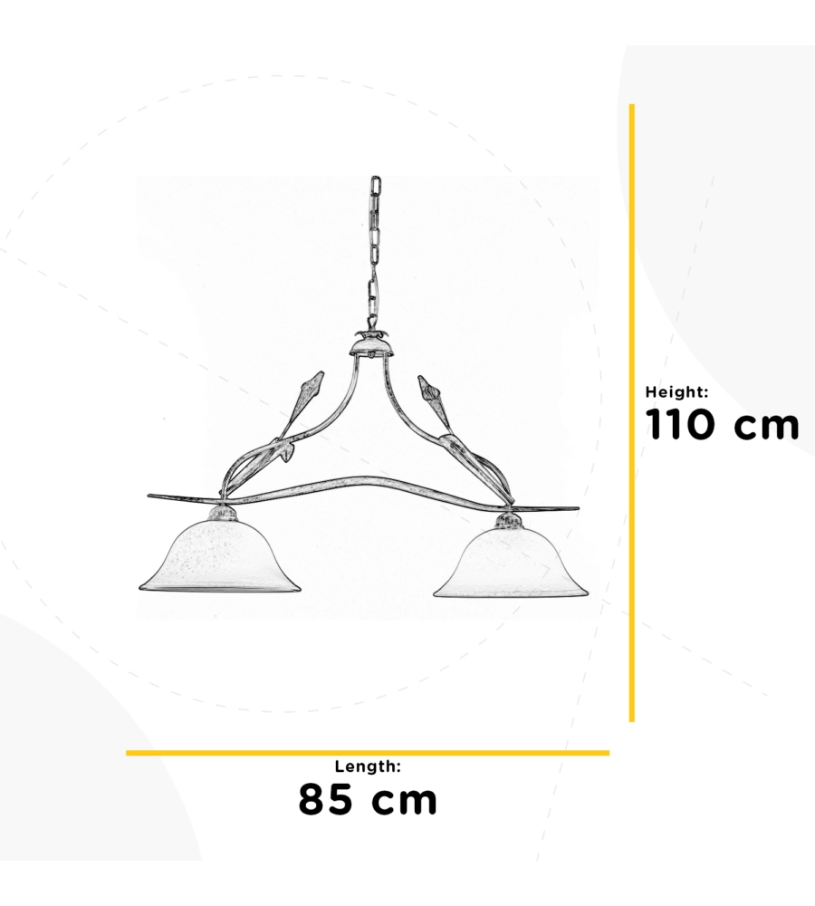 LAMPADA A SOSPENSIONE "LUCREZIA" AVORIO, E27